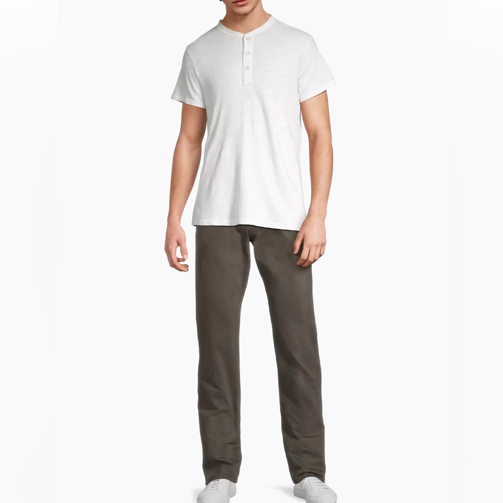 Vince Dylan Cotton-Blend Chino Pants Frog Olive Green 36
